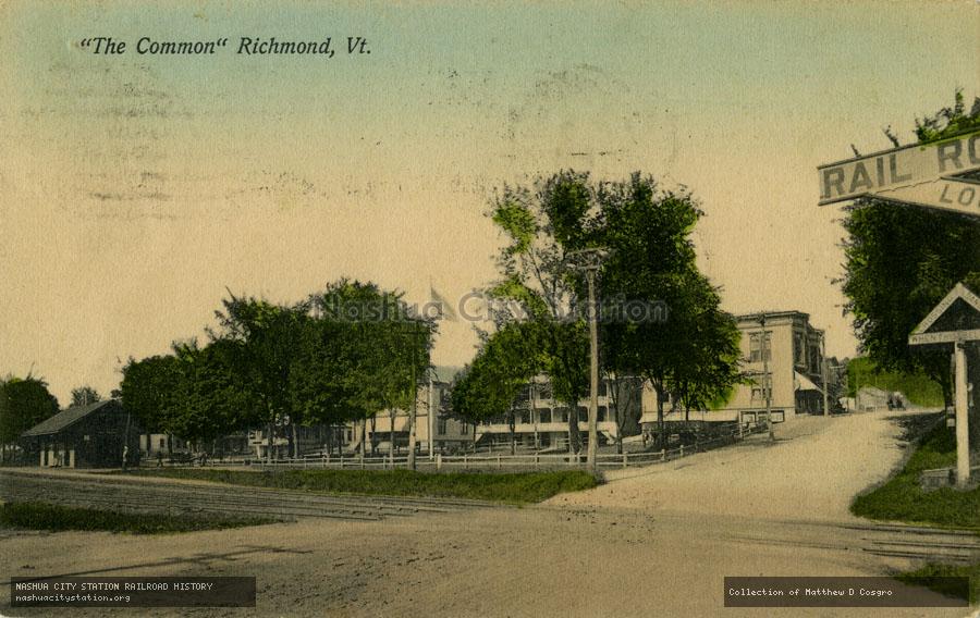 Postcard: The Common, Richmond, Vermont